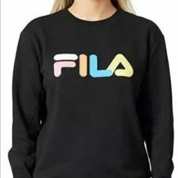 Medium Fila logo sweatshirt pullover neon pastel m - Picture 9 of 11